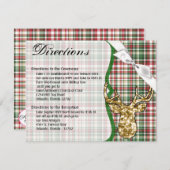 4.25x5.5 Richting Kaart Goud Glitter Rendier Plai (Voorkant / Achterkant)