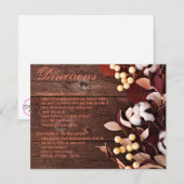 4.25x5.5 Richting Kaart Katoenen Tak op Donker Hou (Voorkant / Achterkant)