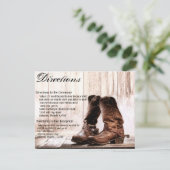 4.25x5.5 Richting Kaart Laarzen Landelijk Rustiek  (Staand voorkant)