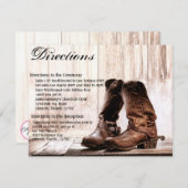 4.25x5.5 Richting Kaart Laarzen Landelijk Rustiek  (Voorkant / Achterkant)