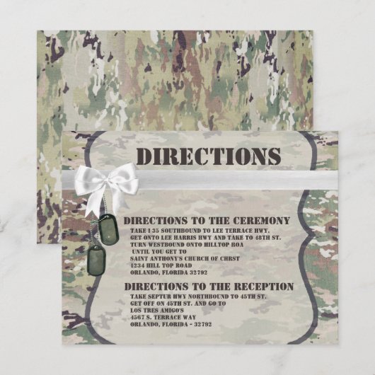 4.25x5.5 Richting Kaart Leger Luchtmacht OCP Camo (Voorkant / Achterkant)