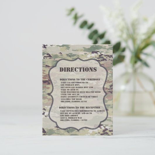 4.25x5.5 Richting Kaart Leger Luchtmacht OCP Camo (Staand voorkant)