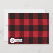 4.25x5.5 Richting Kaart Rode Buffel Plaid Beer Bla (Achterkant)