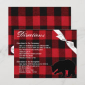 4.25x5.5 Richting Kaart Rode Buffel Plaid Beer Bla (Voorkant / Achterkant)