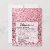 4.25x5.5 Richting Kaart Roos Gouden Glitter (Voorkant)