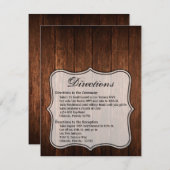 4.25x5.5 Richting Kaart Schuur Hout Landelijk Rust (Voorkant / Achterkant)