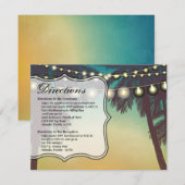 4.25x5.5 Richting Kaart Strand Zonsondergang Palmb (Voorkant / Achterkant)