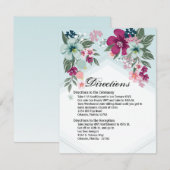 4.25x5.5 Richting Kaart Tropische Bloem op Blauw O (Voorkant / Achterkant)