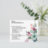 4.25x5.5 Richting Kaart Tropische Bloemen op Wit (Staand voorkant)