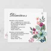 4.25x5.5 Richting Kaart Tropische Bloemen op Wit (Voorkant / Achterkant)