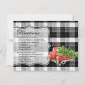 4.25x5.5 Richting Kaart XMAS Truck Buffalo Plaid (Voorkant)