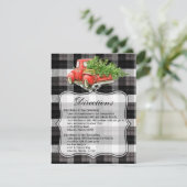 4.25x5.5 Richting Kaart XMAS Truck Buffel Plaid C (Staand voorkant)