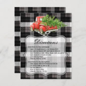 4.25x5.5 Richting Kaart XMAS Truck Buffel Plaid C (Voorkant / Achterkant)