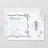 4.25x5.5 Richting Kaart Zeepaardje Zee Ocean Beach (Voorkant)