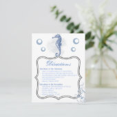 4.25x5.5 Richting Kaart Zeepaardje Zee Ocean Beach (Staand voorkant)