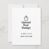 4.25x5 Uitnodiging, Upload uw Afbeelding, Custom P Kaart (Voorkant)
