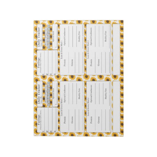 4-2-1-maaltijdverklikker notitieblok (Linkerzijde)