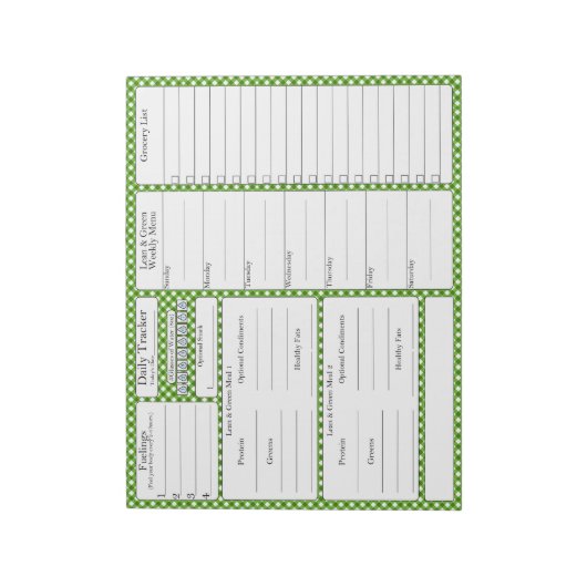 4-2-1-maaltijdverklikker | Planner | Lijst van kru Notitieblok (Linkerzijde)