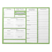 4-2-1-maaltijdverklikker | Planner | Lijst van kru Notitieblok (Voorkant)