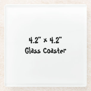 4,2" x 4,2" glazen onderzetter