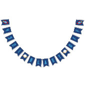 4 3 2 1 Blast Off Outer Space Banner (blauwe tekst (Alle)