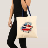 4 - 4 juli Patriottisch Vliegvarken(s) Tote Bag (Voorkant (product))