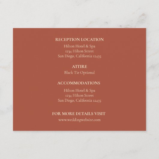 4.5 x 5.5 Weddenschap - Details invoegen Informatiekaartje (Achterkant)