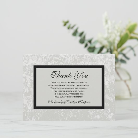 4,5 "x 6,25" Classic Sympathy Dank u Flat Kaart (Staand voorkant)