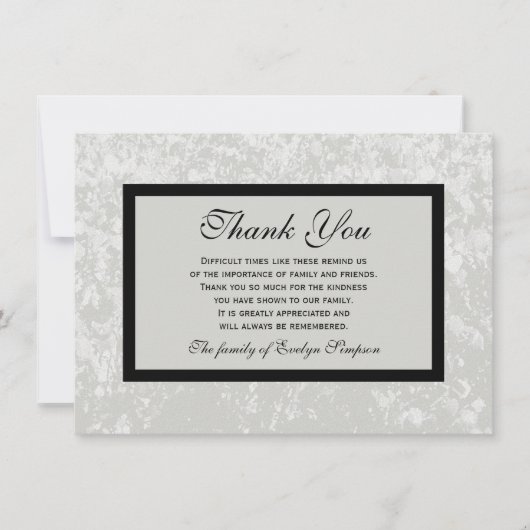 4,5 "x 6,25" Classic Sympathy Dank u Flat Kaart (Voorkant)