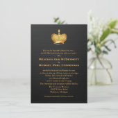 4,5 x 6,25-inch Gold Royal Queen Crown Wedding Kaart (Staand voorkant)