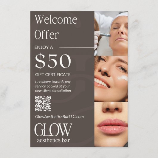 4,5" x 6,25" Platte Menukaart (Voorkant)