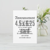 4,5 x 6,25 verticaal aankondiging (Staand voorkant)