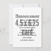 4,5 x 6,25 verticaal aankondiging (Voorkant)