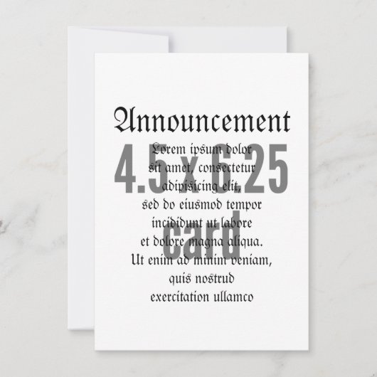 4,5 x 6,25 verticaal aankondiging (Voorkant)