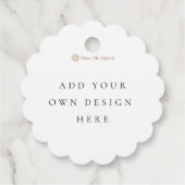 4,5cm/ 1,7 inch Scallop Vormige Hanglabels Bedankjes Labels (Achterkant)