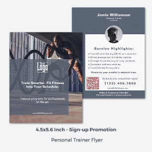 4.5x5.6 Inch Bedrijfsfitness Persoonlijke Trainer Flyer