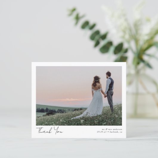 4.5x5.6 Minimalistisch 2-fotohuwelijk - Hartelijk  (Staand voorkant)