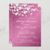 4.5x6.25 Baby shower Cherry Blossom Pink Kaart (Voorkant / Achterkant)