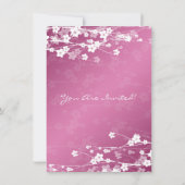 4.5x6.25 Baby shower Cherry Blossom Pink Kaart (Achterkant)