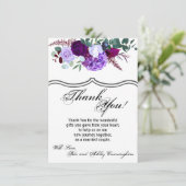 4.5x6.25 Bedankt Kaart Lavendel Hibiscus op Whi (Staand voorkant)