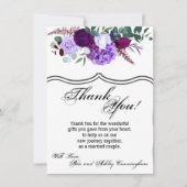 4.5x6.25 Bedankt Kaart Lavendel Hibiscus op Whi (Voorkant)