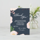 4.5x6.25 Dank u kaart Baby Roze Kosmos op Wit (Staand voorkant)