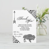 4.5x6.25 Dank u kaart Boho Buffalo Tribal Patter (Staand voorkant)