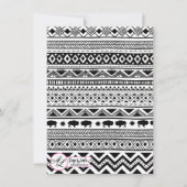 4.5x6.25 Dank u kaart Boho Buffalo Tribal Patter (Achterkant)