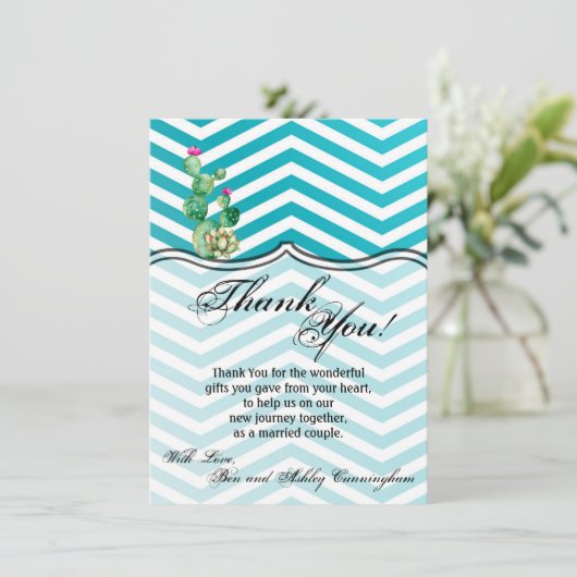 4.5x6.25 Dank u kaart Boho Cacti Cactus Succulen (Staand voorkant)