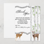 4.5x6.25 Dank u kaart Deer Doe Woodland Buck (Voorkant / Achterkant)