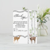 4.5x6.25 Dank u kaart Deer Doe Woodland Buck (Staand voorkant)