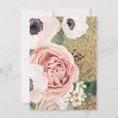 4.5x6.25 dank u kaart geometrisch Roos gouden glit (Achterkant)