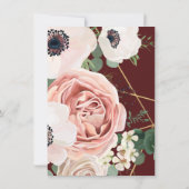 4.5x6.25 Dank u kaart Geometrische Tuin Roos Wijn (Achterkant)