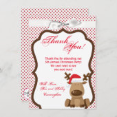 4.5x6.25 Dank u Kaart Rendier Kerstmis XMAS PO (Voorkant / Achterkant)